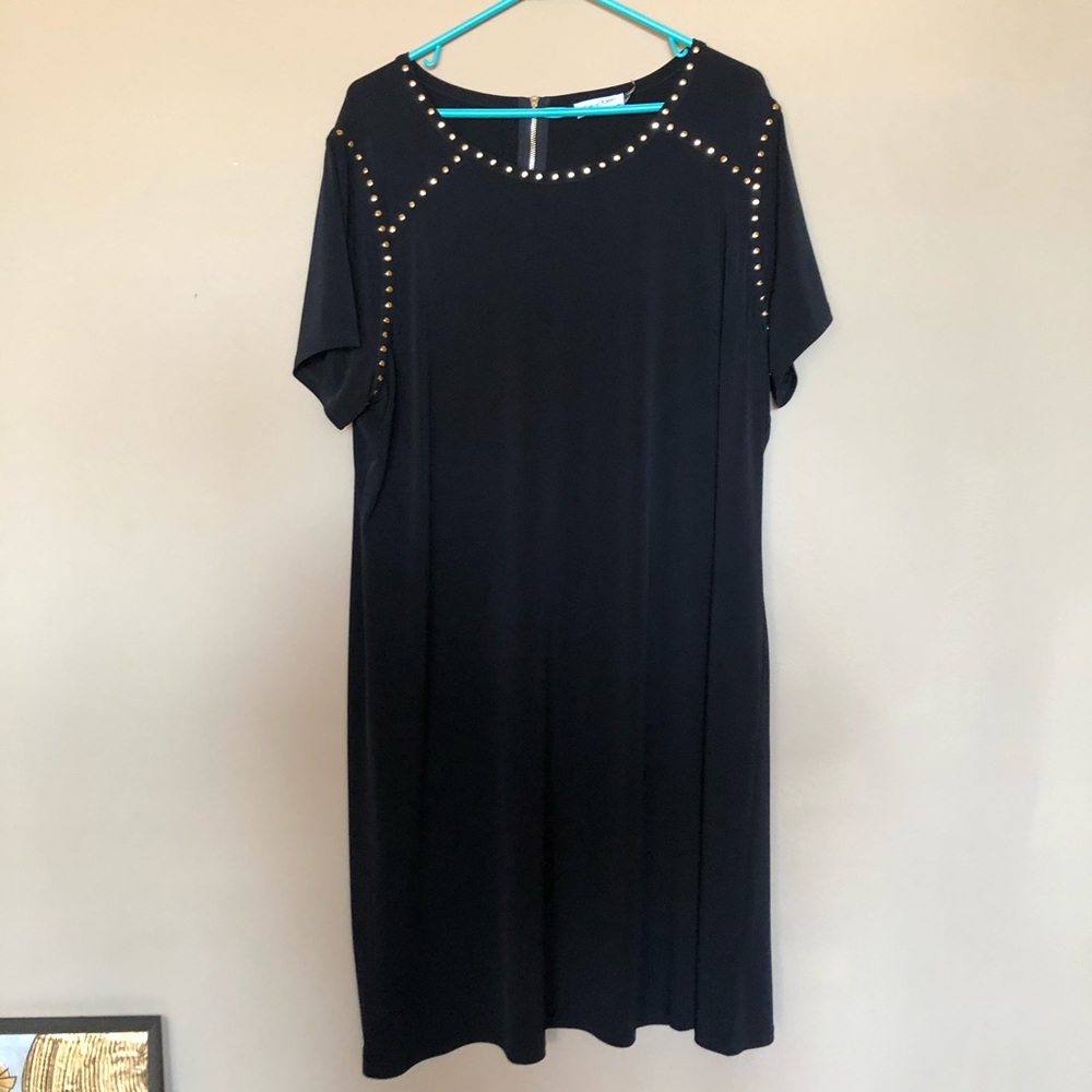 Black and gold dress
